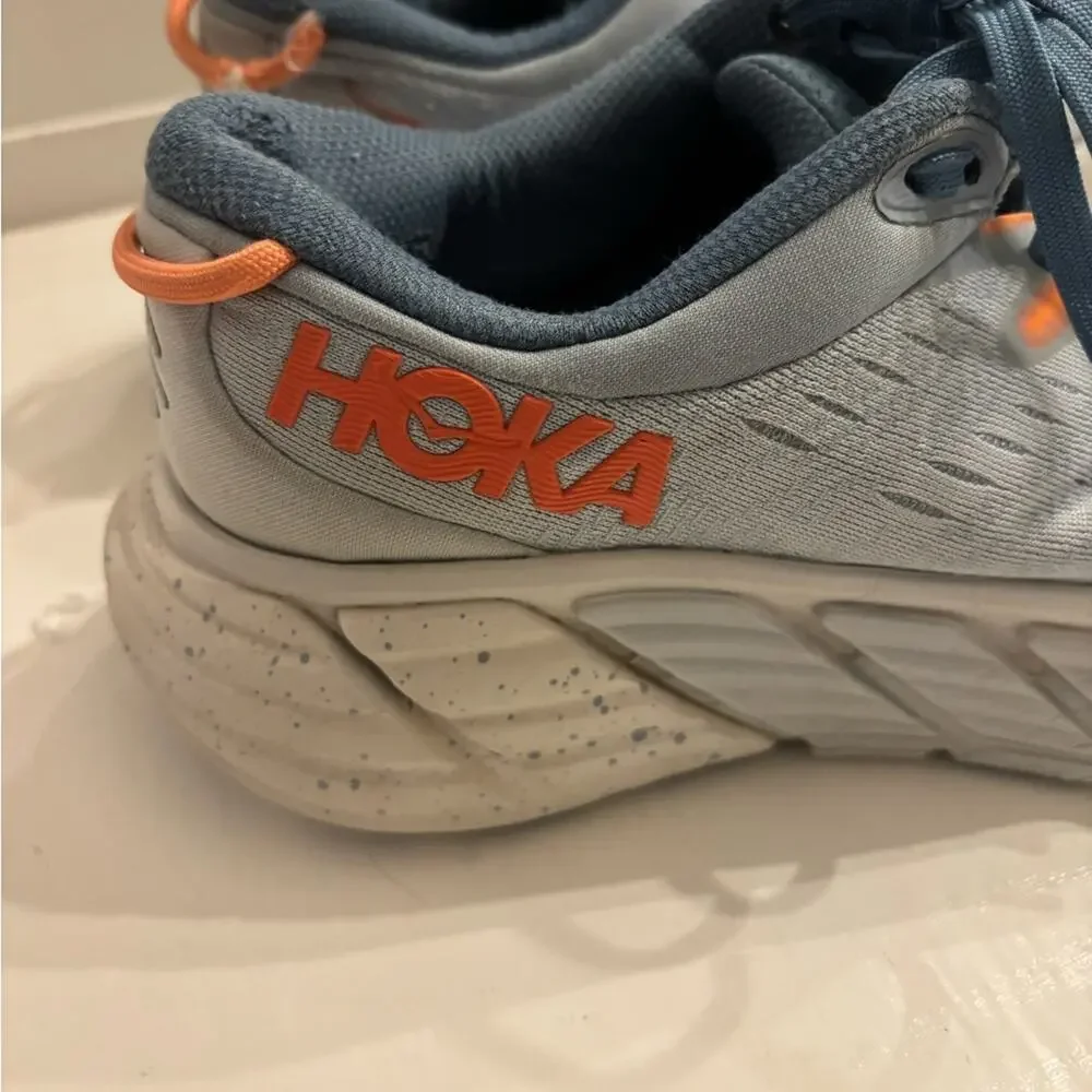 Hoka One One Athletic Shoes in Blue and Orange